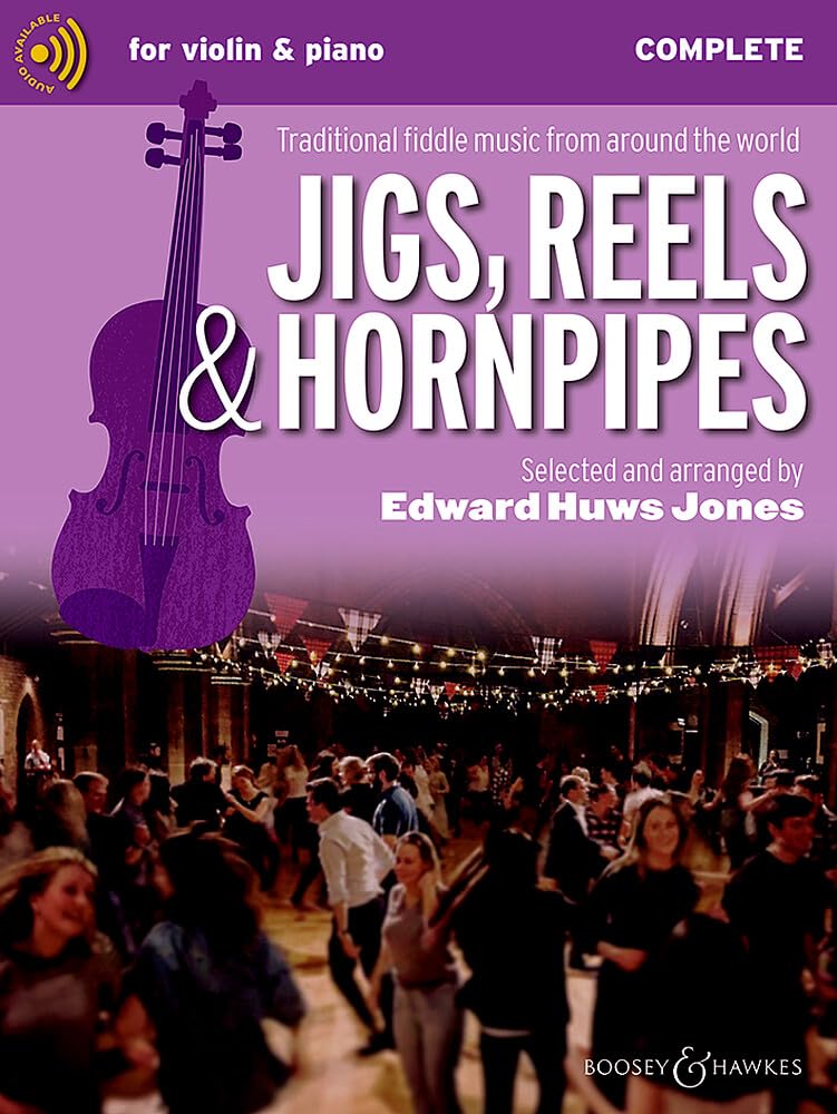 Libro: Jigs, Reels & Hornpipes: Traditional fiddle music from around the world. violin (2 violins) and piano, guitar ad libitum. (Fiddler Collection)