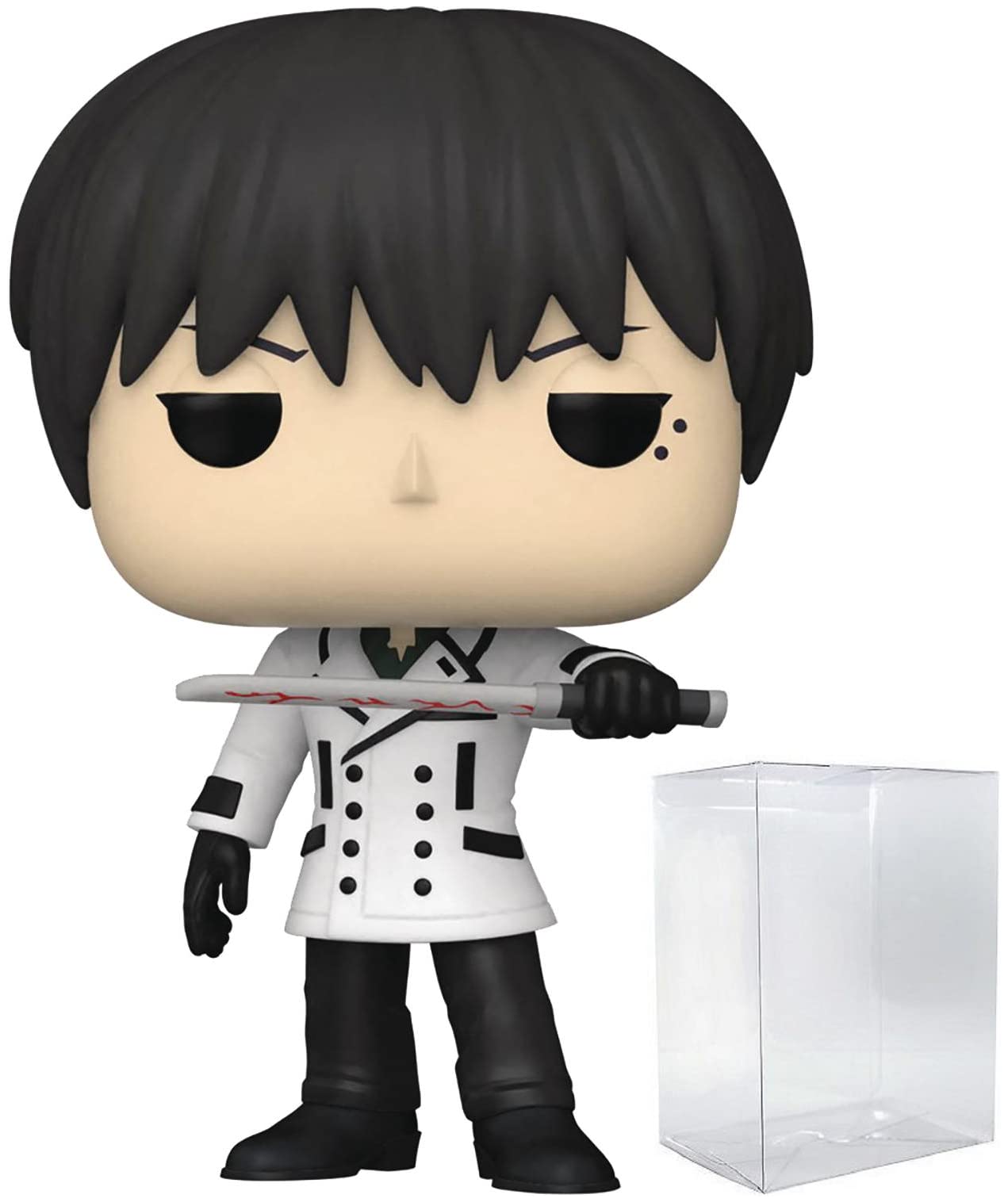 Funko Pop: POP Tokyo Ghoul: Re - Kuki Urie Funko Figura de Vinilo (Bundled with Compatible Box Protector Case), Multicolor, 3.75 Pulgadas