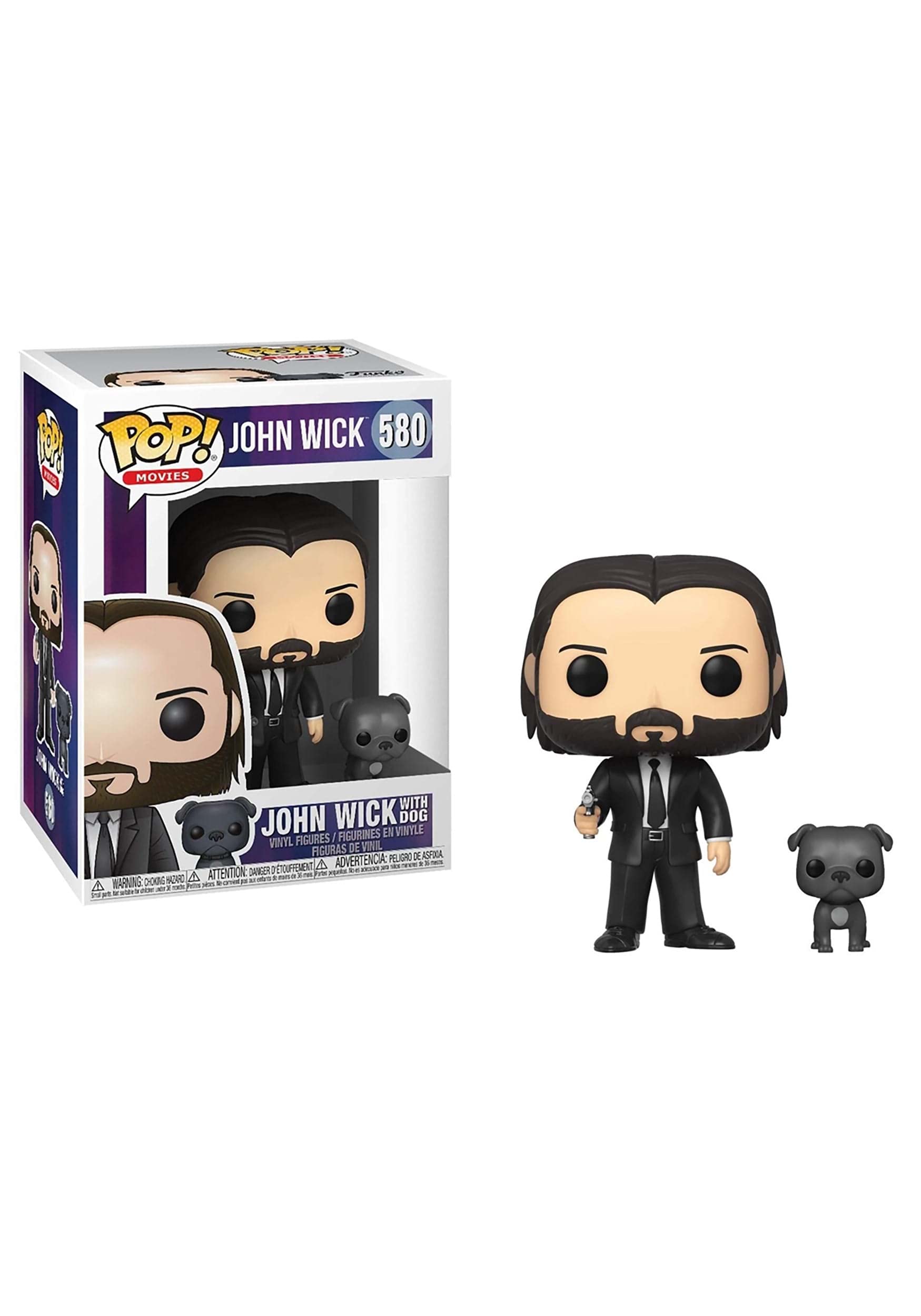 Funko Pop! Películas: John Wick - John in Black Suit with Dog Buddy