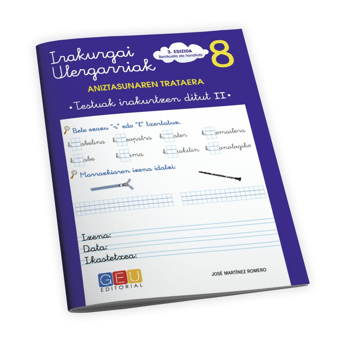 Libro: Irakurgai Ulergarriak 8. Testuak IRAKURTZEN Ditut II KOADERNOA Lehen Hezkuntzako 2 (Niños de 7 a 8 años)