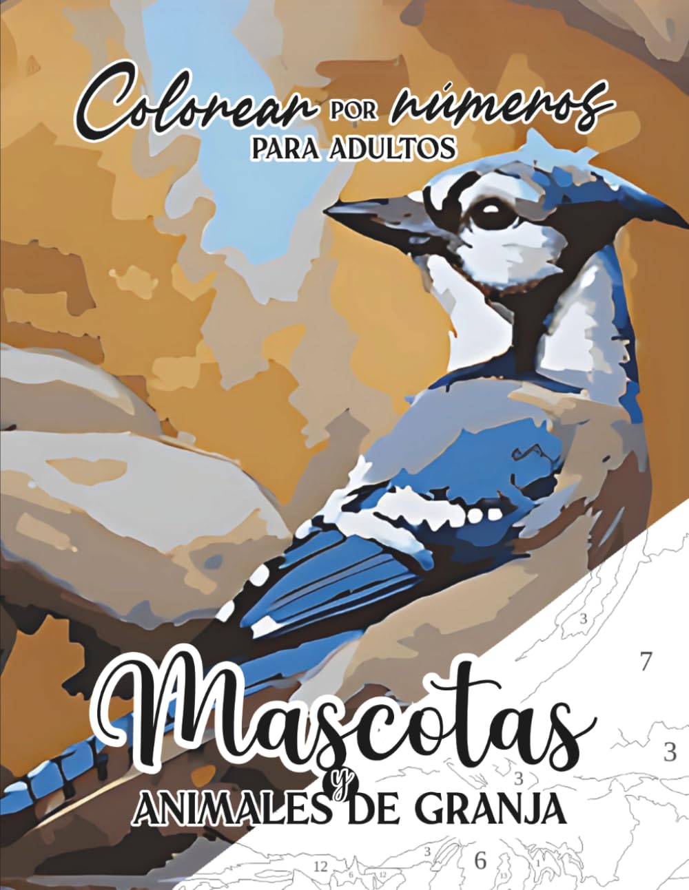 Libro: Colorear por Números para Adultos: Mascotas y Animales de Granja (Spanish Edition)