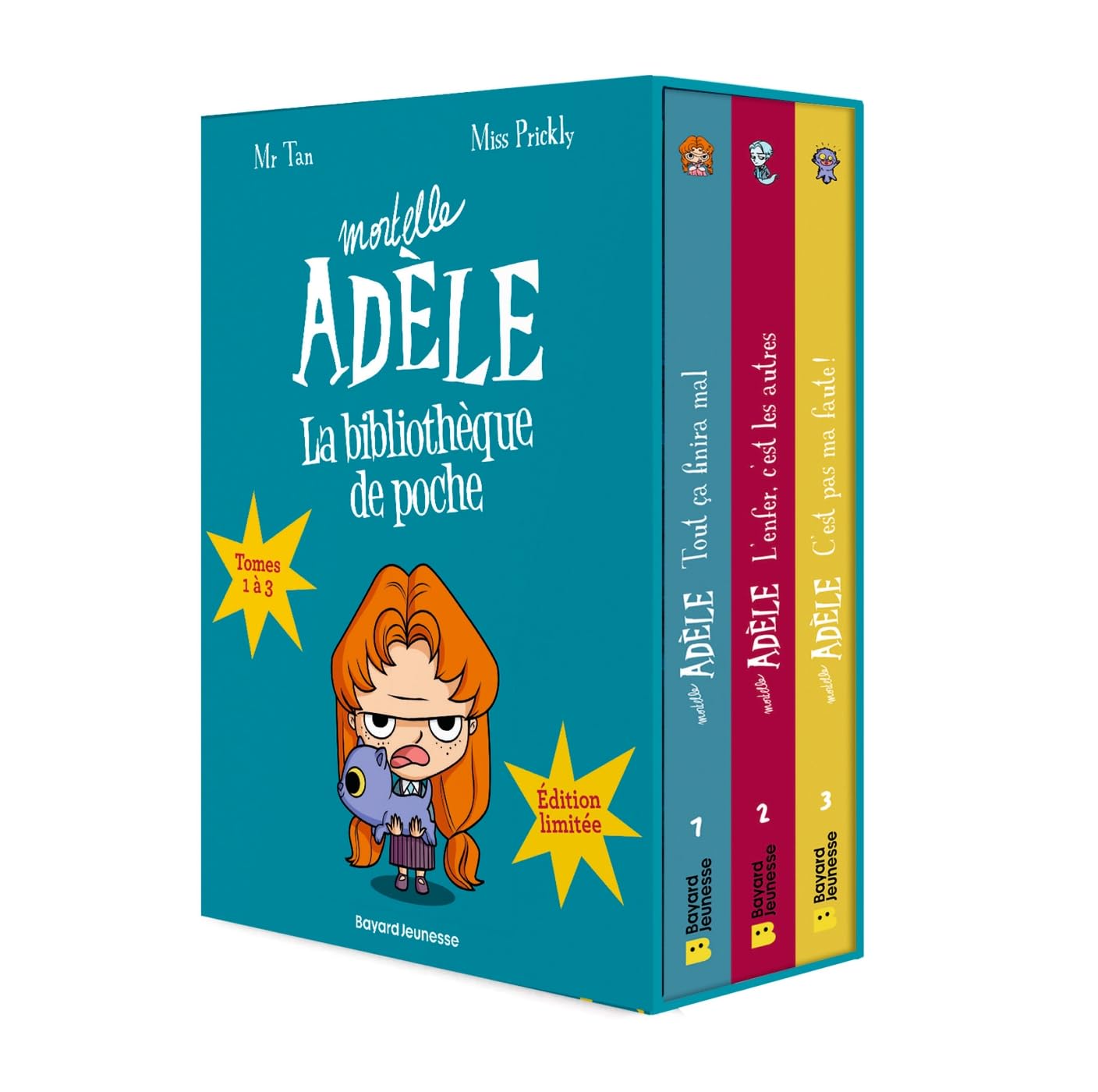 Libro: Ma bibliothèque Mortelle Adèle : Coffret des tomes 1 à 3: Petit, mais mortel !