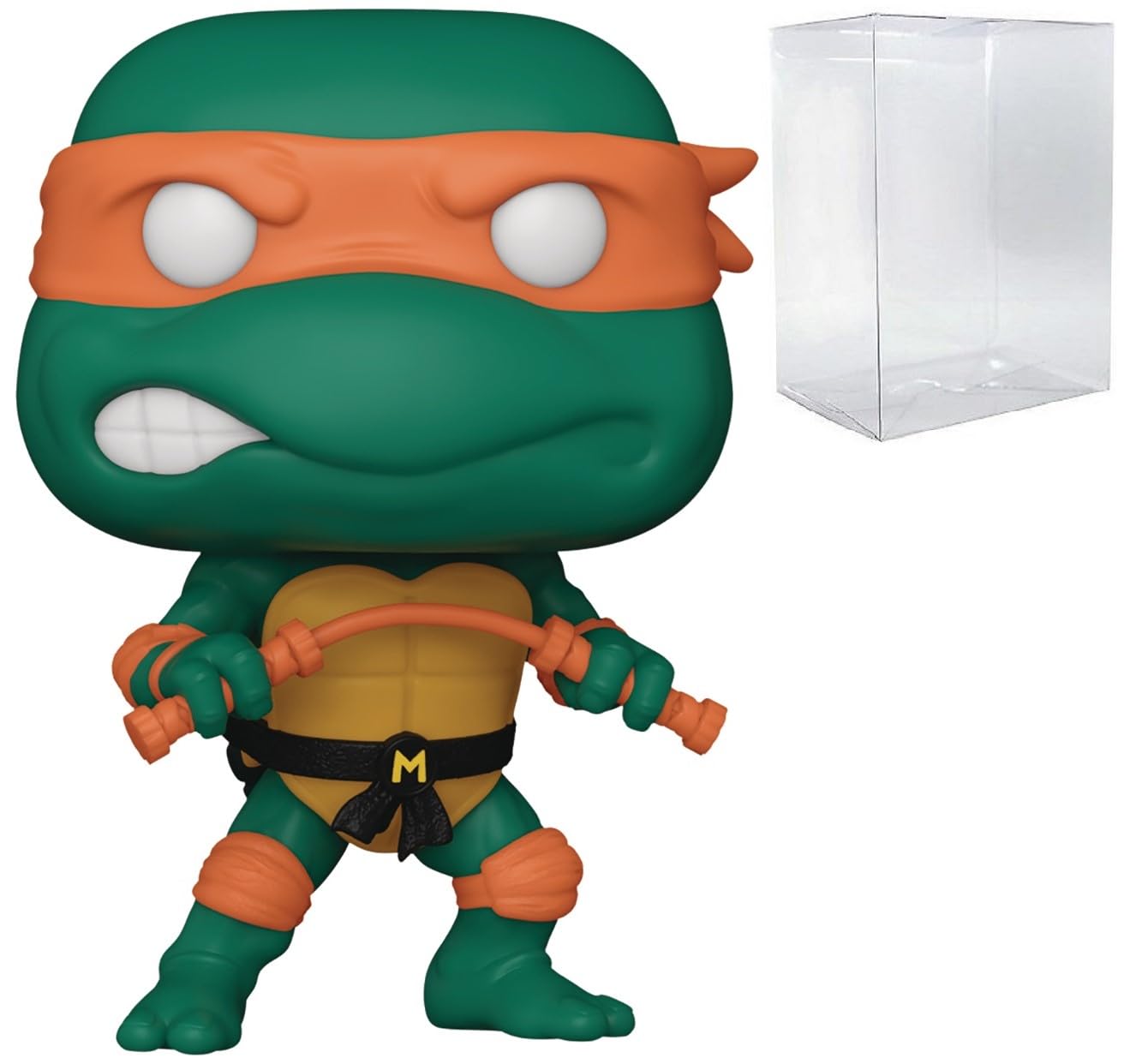 Funko Pop: POP TV: Teenage Mutant Ninja Turtles - Michelangelo Funko Figura de Vinilo (Bundled with Compatible Box Protector Case), Multicolor, 3.75 Pulgadas