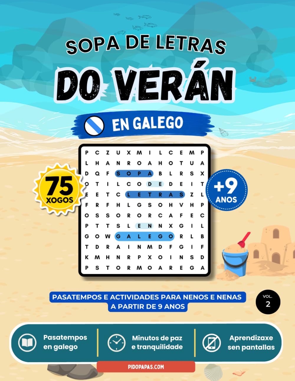 Libro: Sopa de letras do verán en galego (Sopas de letras en galego)