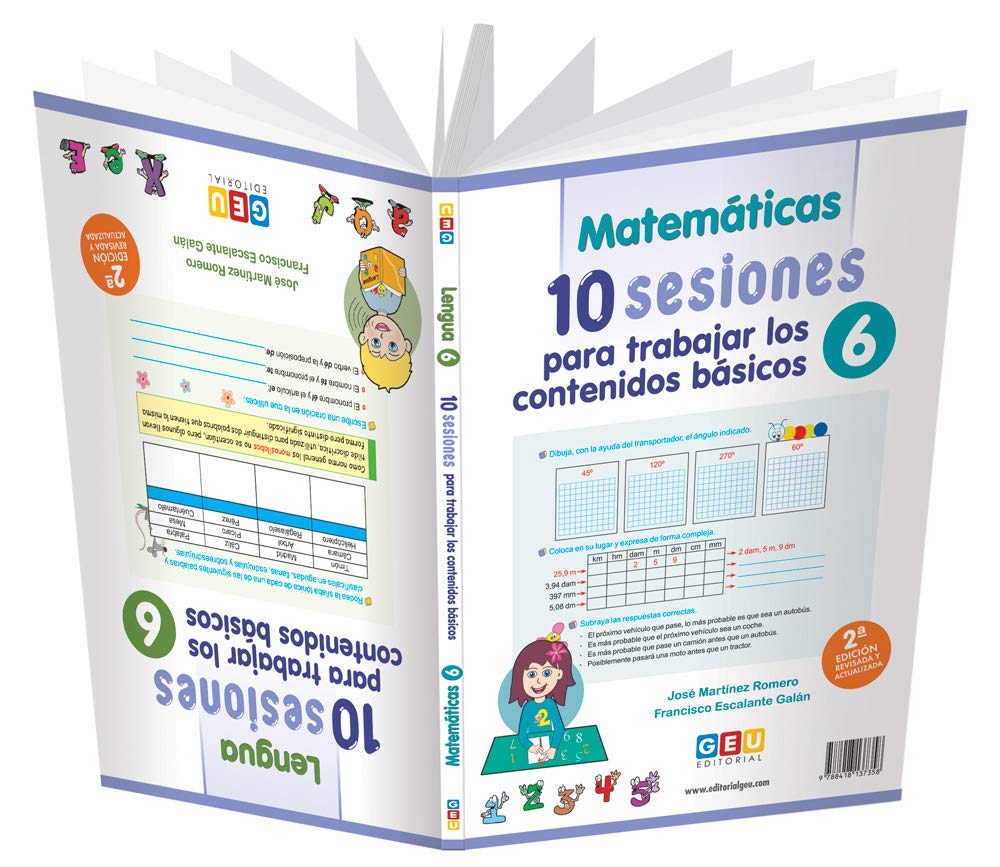 Cuaderno Vacaciones 6 Primaria | Repaso Matemáticas 6 Primaria | Prepara 1 ESO | Editorial GEU - 10 sesiones para trabajar los contenidos básicos 6