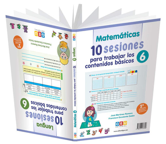 Cuaderno Vacaciones 6 Primaria | Repaso Matemáticas 6 Primaria | Prepara 1 ESO | Editorial GEU - 10 sesiones para trabajar los contenidos básicos 6
