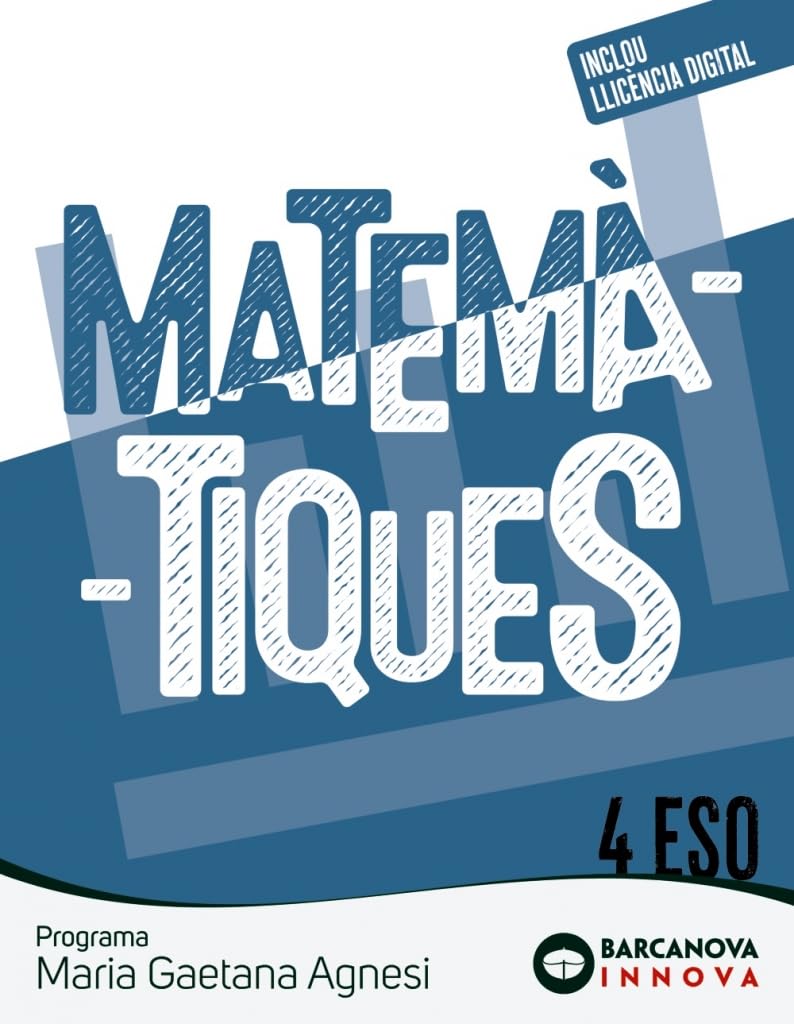 Libro: Maria Gaetana Agnesi 4 ESO. Matemàtiques