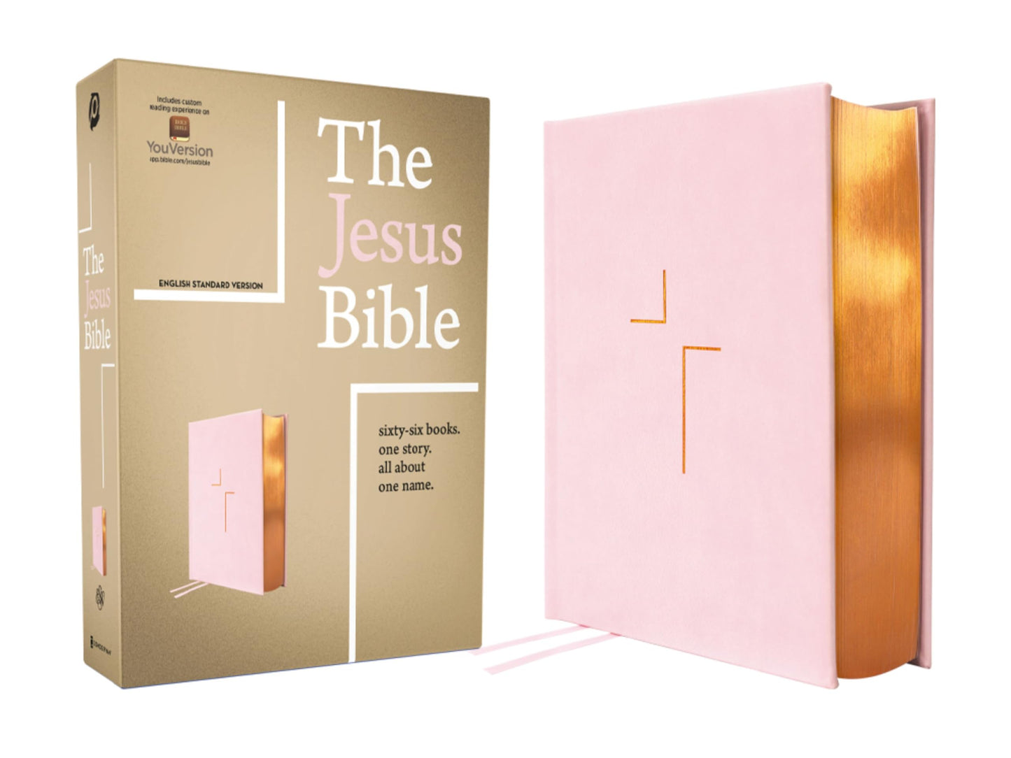 Libro: The Jesus Bible, ESV Edition, Leathersoft over Board, Pink: Sixty-Six Books. One Story. All About One Name.