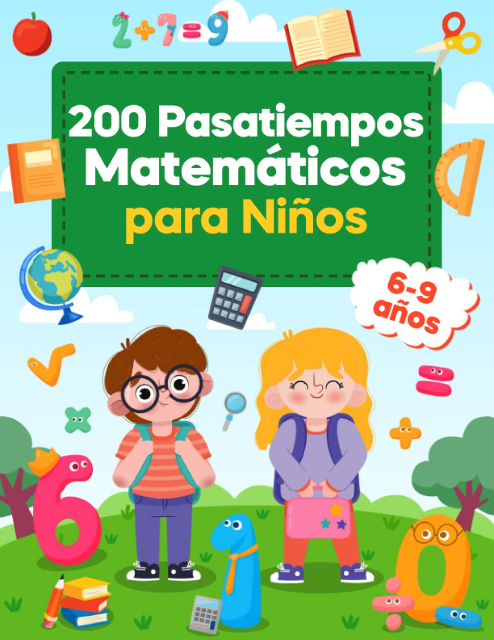 Libro: 200 Pasatiempos Matemáticos para Niños 6-9 Años: Actividades de Matemáticas y Lógica - Sudokus, Laberintos, Unir los Puntos, Encontrar Diferencias, Sumas y Restas | para 1º, 2º y 3º de Primaria