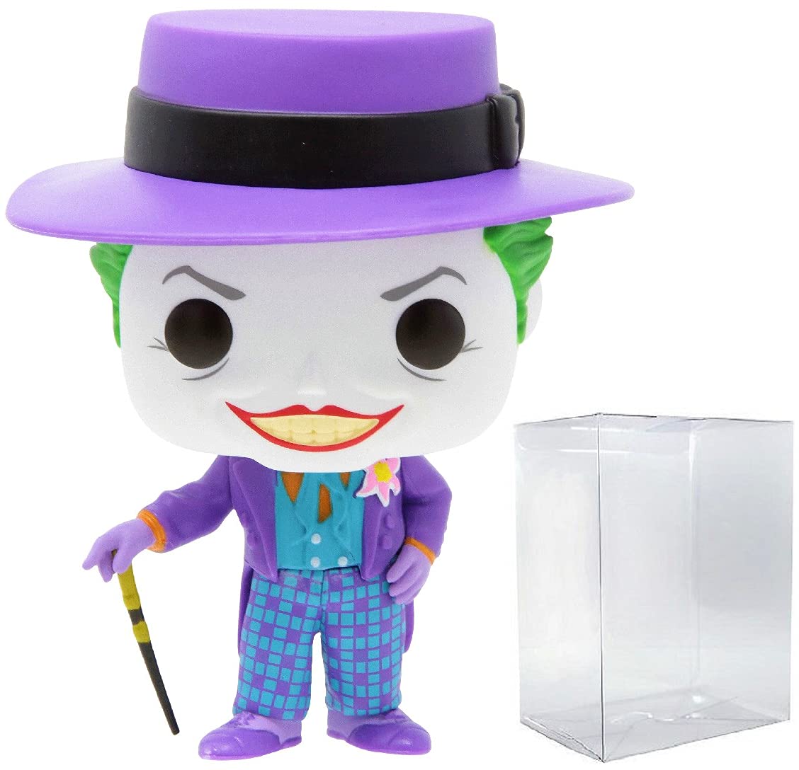 Funko Pop: POP DC Heroes: Batman 80th - Joker with Hat (1989) Funko Pop! Figura de Vinilo (Bundled with Compatible Pop Box Protector Case), Multicolored, 3.75 Pulgadas