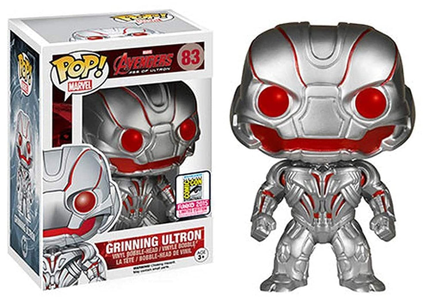 Funko Pop! Marvel #83 Avengers Age of Ultron Grinning Ultron (2015 SDCC Exclusivo)