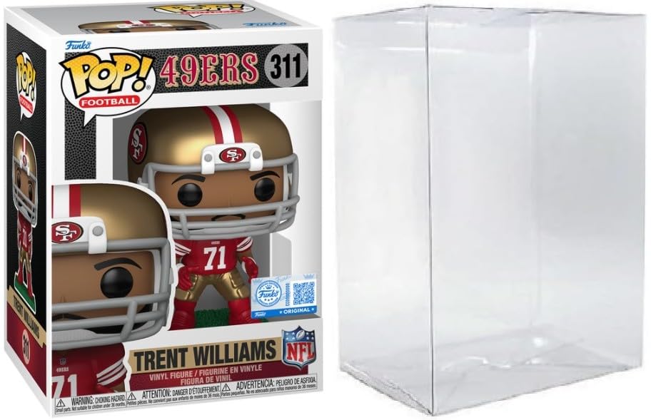 Funko Pop! NFL Football Trent Williams San Francisco 49ers Figura de Vinilo #311, with Pop Protector Case
