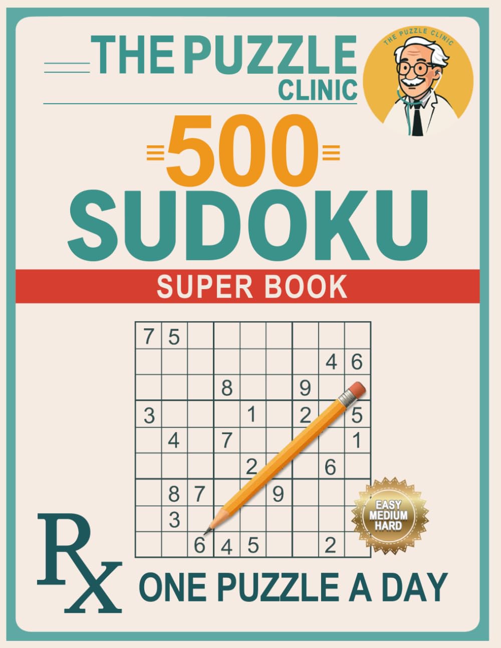 Libro: Sudoku for Adults Large Print: 500 Puzzles from Easy to Hard: Daily Brain Training with Large Print Clean 4-Per-Page Grids & Full Solutions for Focus, Memory & Stress Relief, Vol.1