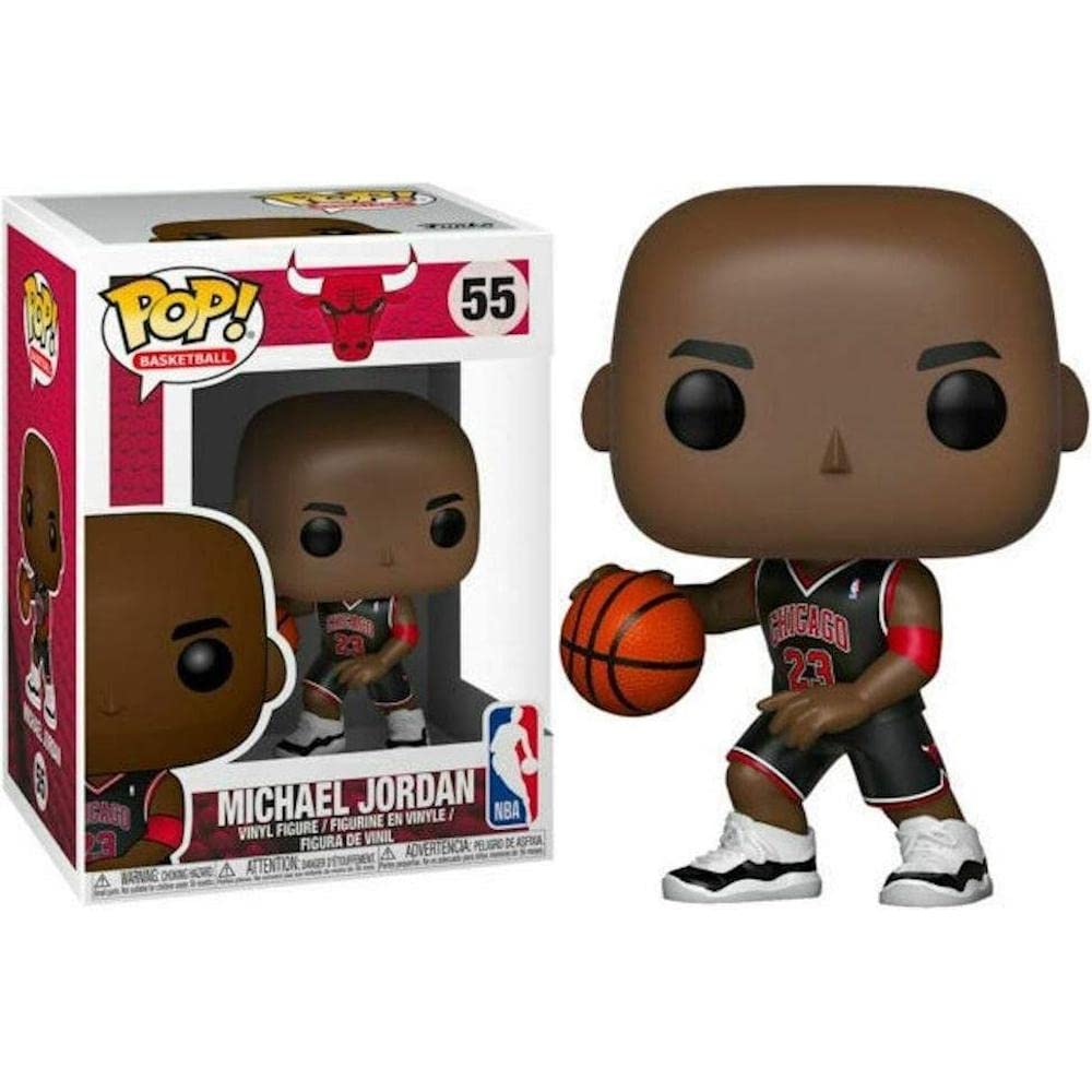 Funko Pop: POP! NBA Bulls Michael Jordan Figura de Vinilo (Black Jersey) #55 Exclusivo