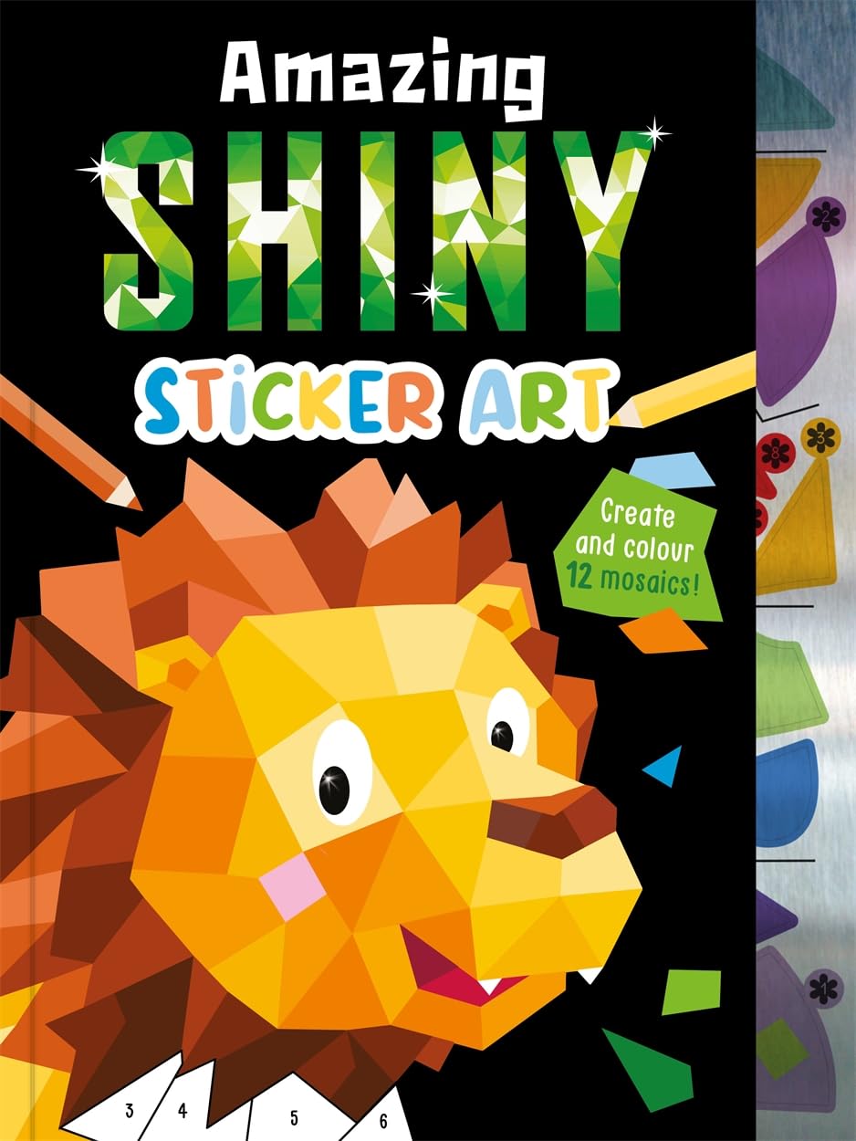 Libro: Amazing Shiny Sticker Art (Mosaic Sticker by Numbers)