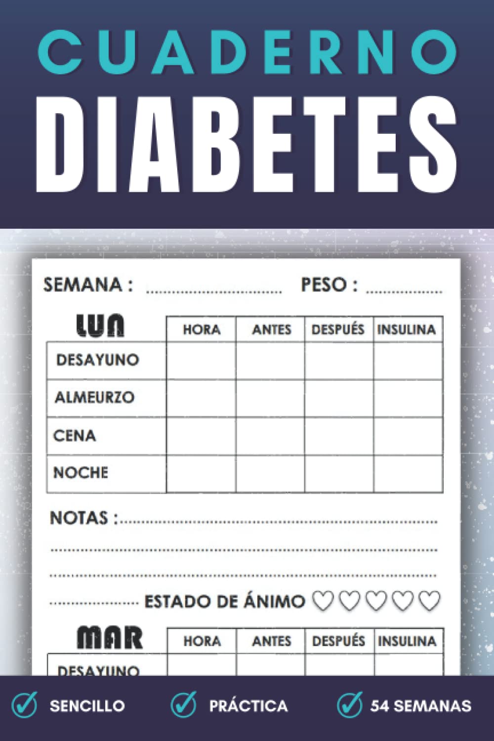 Libro: Cuaderno Diabetes: Libreta para diabeticos, Registro de la glucosa, Libreta tamaño A5 para controlar los nivieles de Glucosa en sangre - 1 AÑO ENTERO! (Spanish Edition)