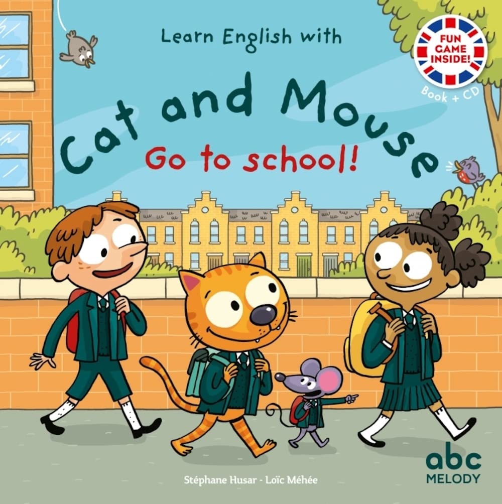 Libro: LEARN ENGLISH WITH CAT AND MOUSE - GO TO SCHOOL (Livres CD)
