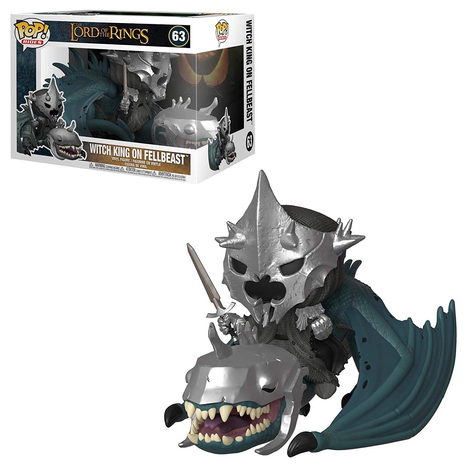 Funko Pop! Vehículos: Lord of The Rings - Witch King with Fellbeast, Multicolor