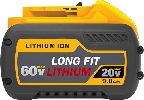 Batería-DCB609-de-20-V/60-V-y-9,0-Ah-de-ajuste-largo,-compatible-con-herramientas-eléctricas-inalámbricas-y-cargadores-DEWALT-de-20-V/60-V.-Reemplaza-la-batería-DEWALT-de-20-V/60-V.