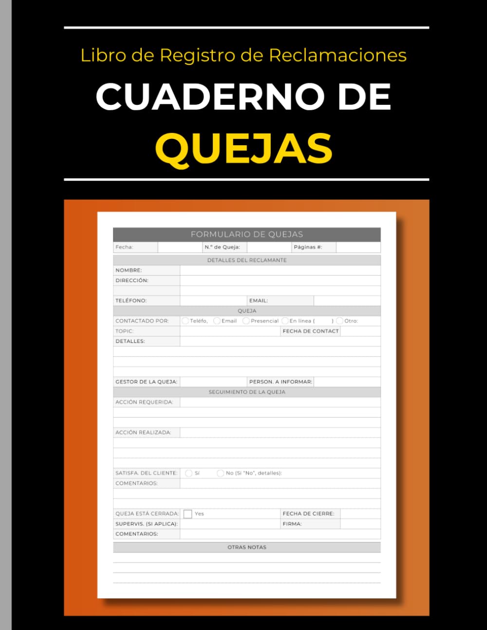 Libro: Cuaderno de Quejas | Libro de Registro de Reclamaciones | Atención al Cliente: Note y Gestione las Reclamaciones de los Clientes l Seguimiento de ... Hoteles, Hostelería...) (Spanish Edition)