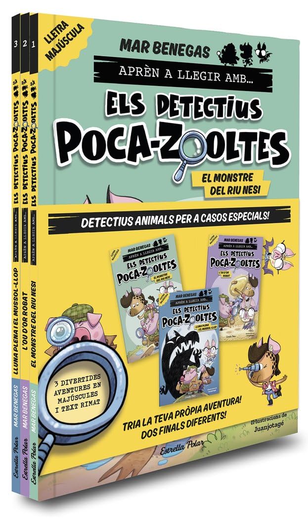 Libro: Pack Aprèn a llegir amb... Els detectius Poca-zooltes! 1-3. En lletra MAJÚSCULA