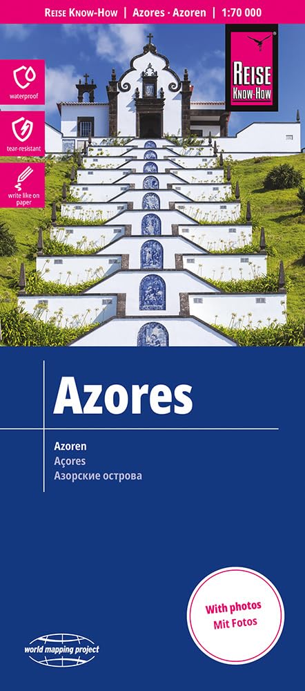 Libro: Reise Know-How Azores Map - 1:70,000 (English and Spanish and French and German and Russian Edition)