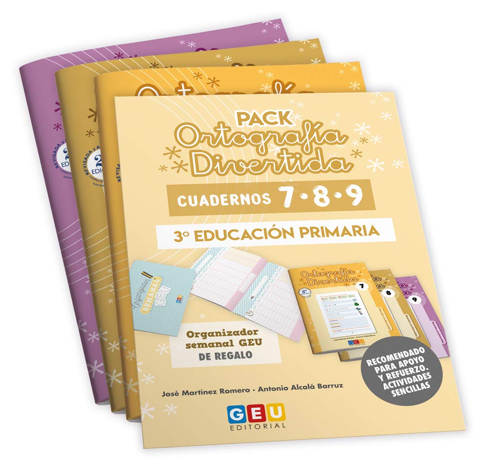 Libro: Pack Ortografía Divertida 3º primaria: Cuadernos 7, 8 y 9 | Material De Refuerzo Actividades sencillas | Editorial Geu (Niños de 8 a 9 años)