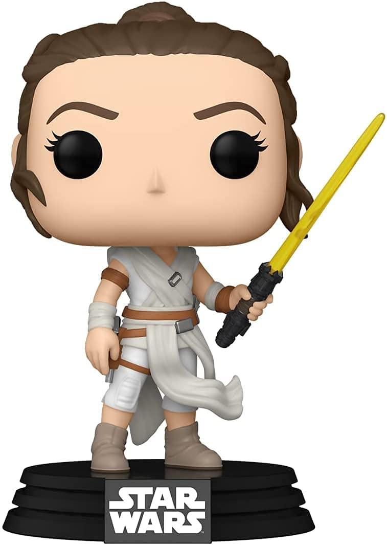 Funko POP Star Wars: The Rise of Skywalker, Ep. 9 - Rey with Yellow Saber Vinyl Bobblehead,51482