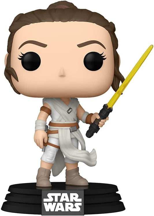 Funko POP Star Wars: The Rise of Skywalker, Ep. 9 - Rey with Yellow Saber Vinyl Bobblehead,51482