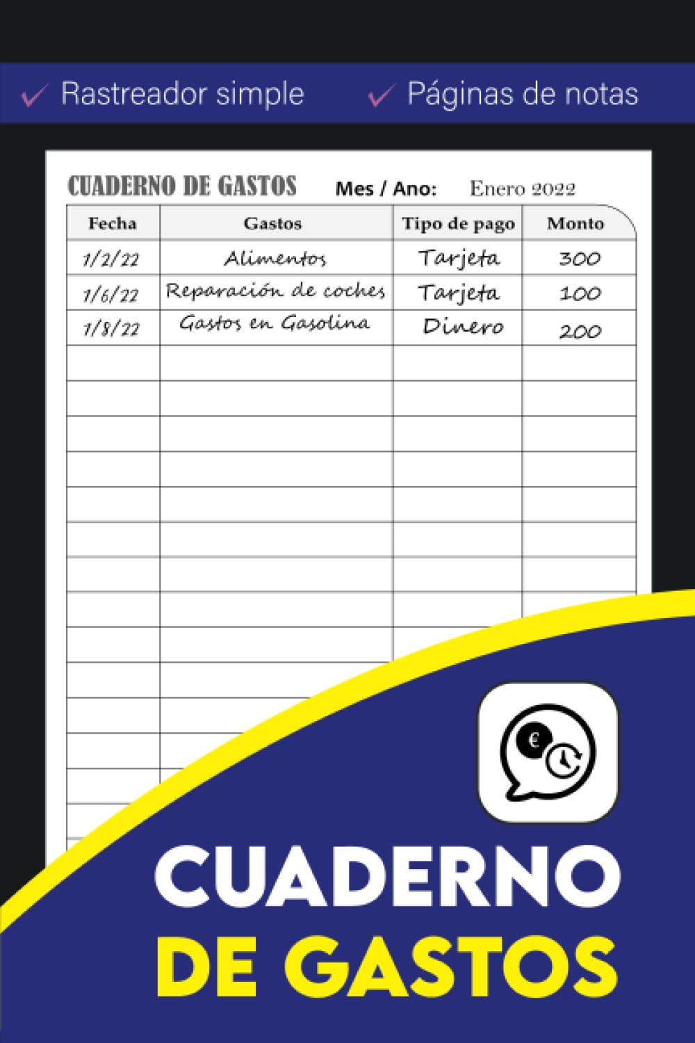 Libro: Cuaderno de Gastos: Libro de contabilidad para controlar tus ingresos y gastos, Libreta de cuentas Corrientes de casa, Planificador de Presupuesto Mensual, 110 Páginas. (Spanish Edition)