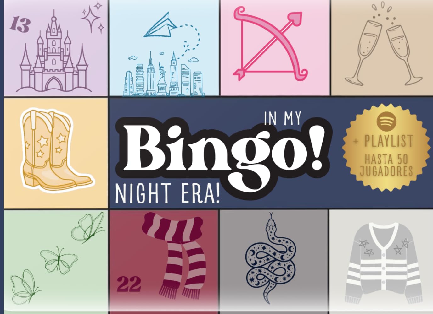 Libro: IN MY BINGO ERA!!!: ¡Canta a gritos tus canciones favoritas de Taylor, revive cada época y convierte tu próxima noche de chicas en una auténtica celebración Swiftie!