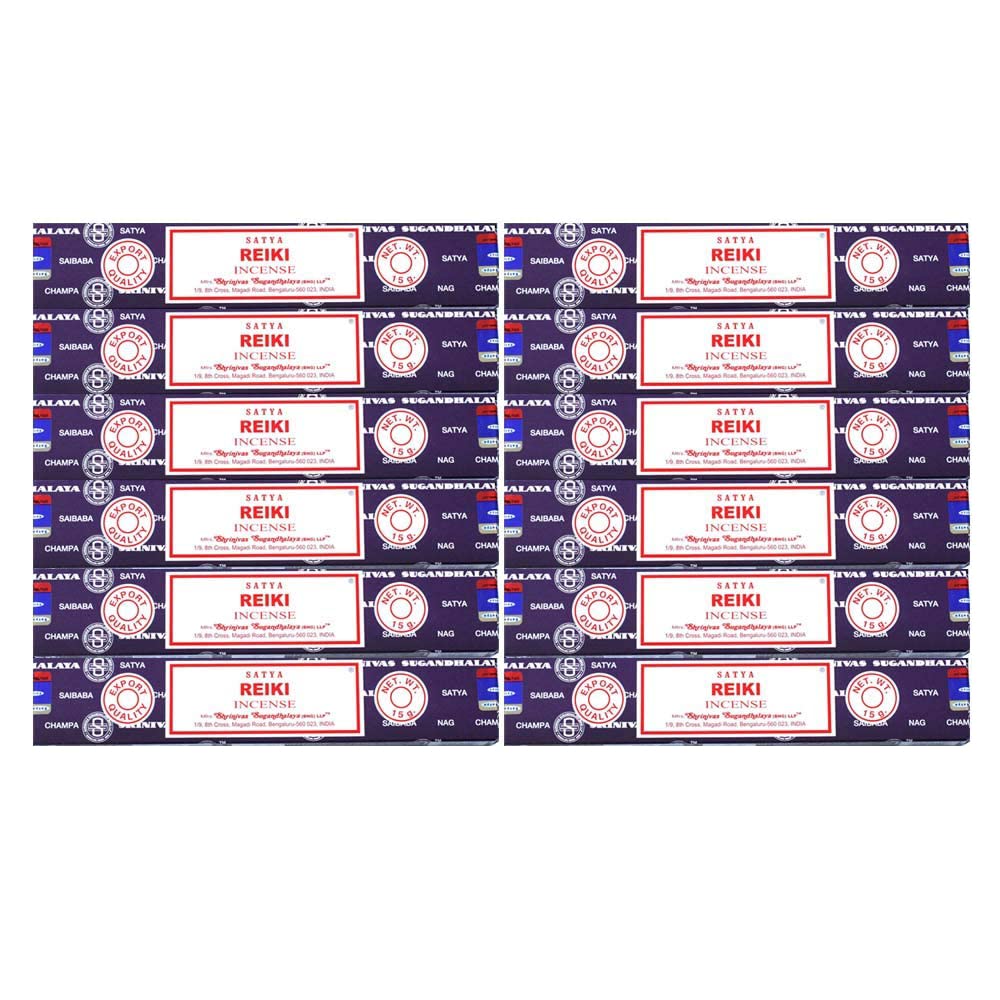 Libro: Satya Incense Sticks, 12 Count - Nag Champa Reiki, Original from Srinivas Sugandhalaya Factory