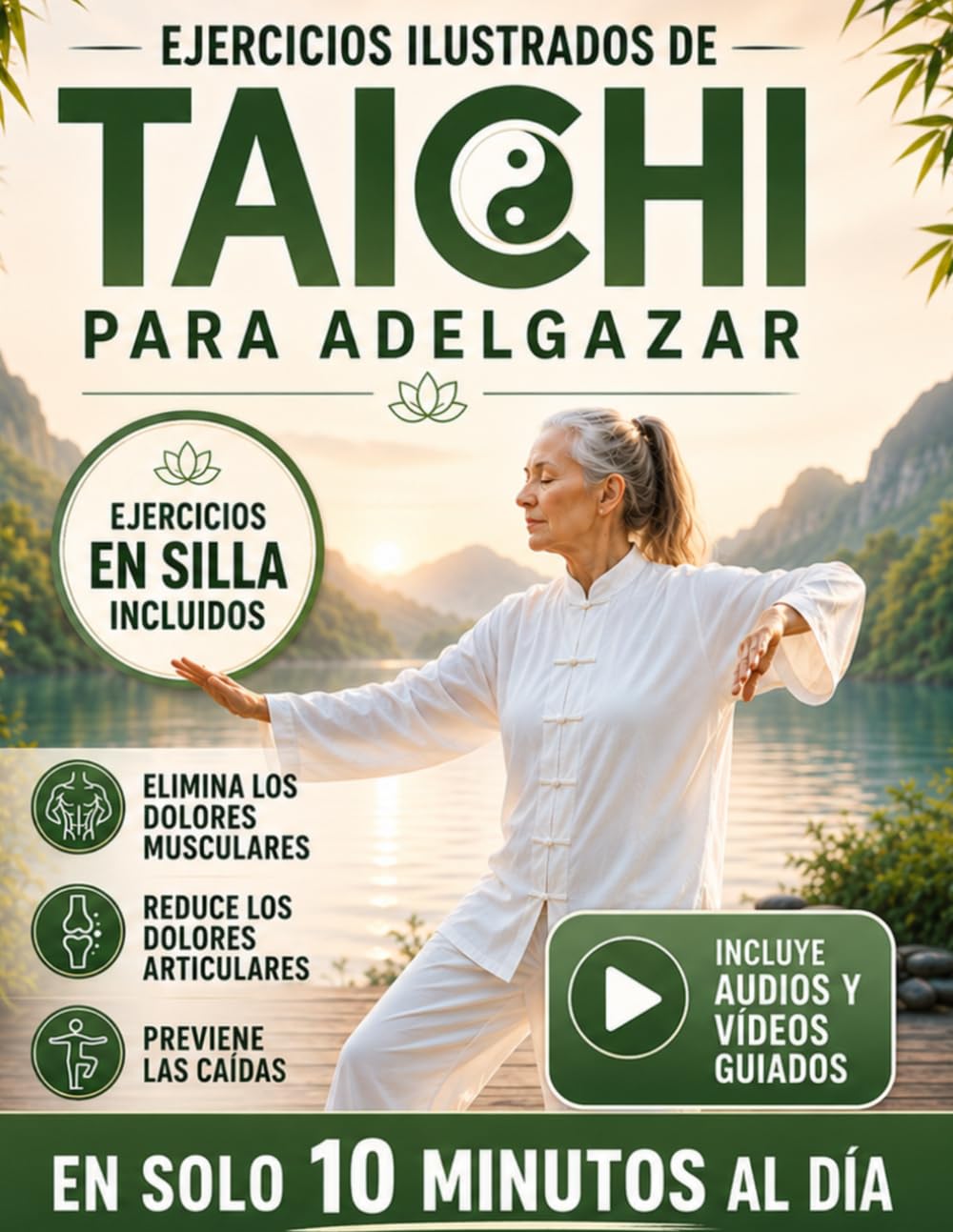 Libro: Ejercicios Ilustrados de Tai Chi Para Adelgazar: El Método Natural Para Eliminar los Dolores Articulares y Musculares en 10 Minutos al Día sin Esfuerzo
