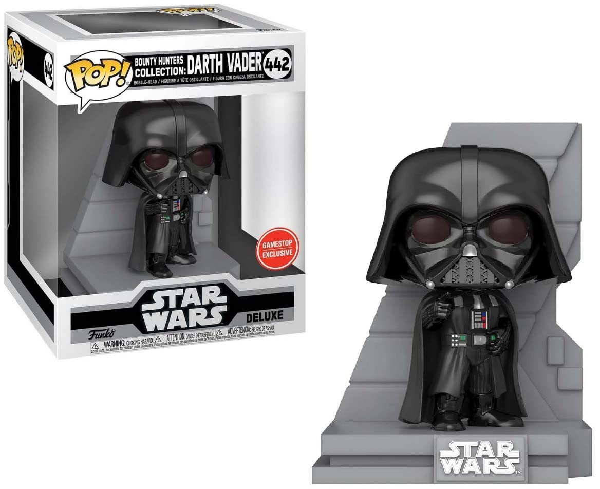 Funko Pop: Star Wars Episode V: The Empire Strikes Back Darth Vader Bounty Hunters Deluxe Pop! Figura de Vinilo GameStop Exclusivo