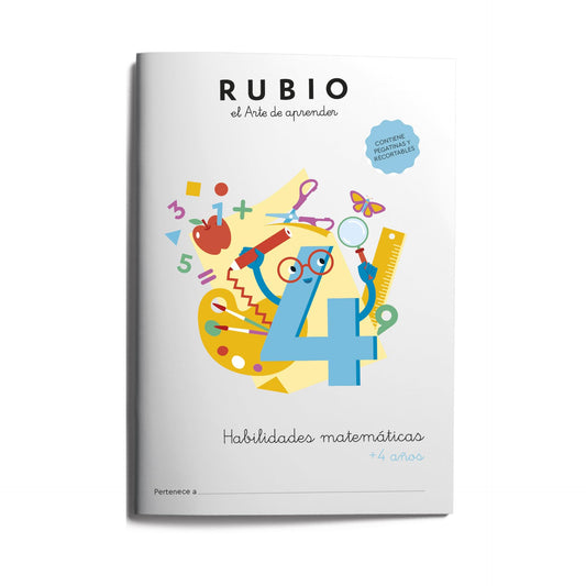Cuaderno Habilidades matemáticas RUBIO +4 años | Actividades basadas en situaciones de la vida diaria (Habilidades Matemáticas para Educación Infantil RUBIO)