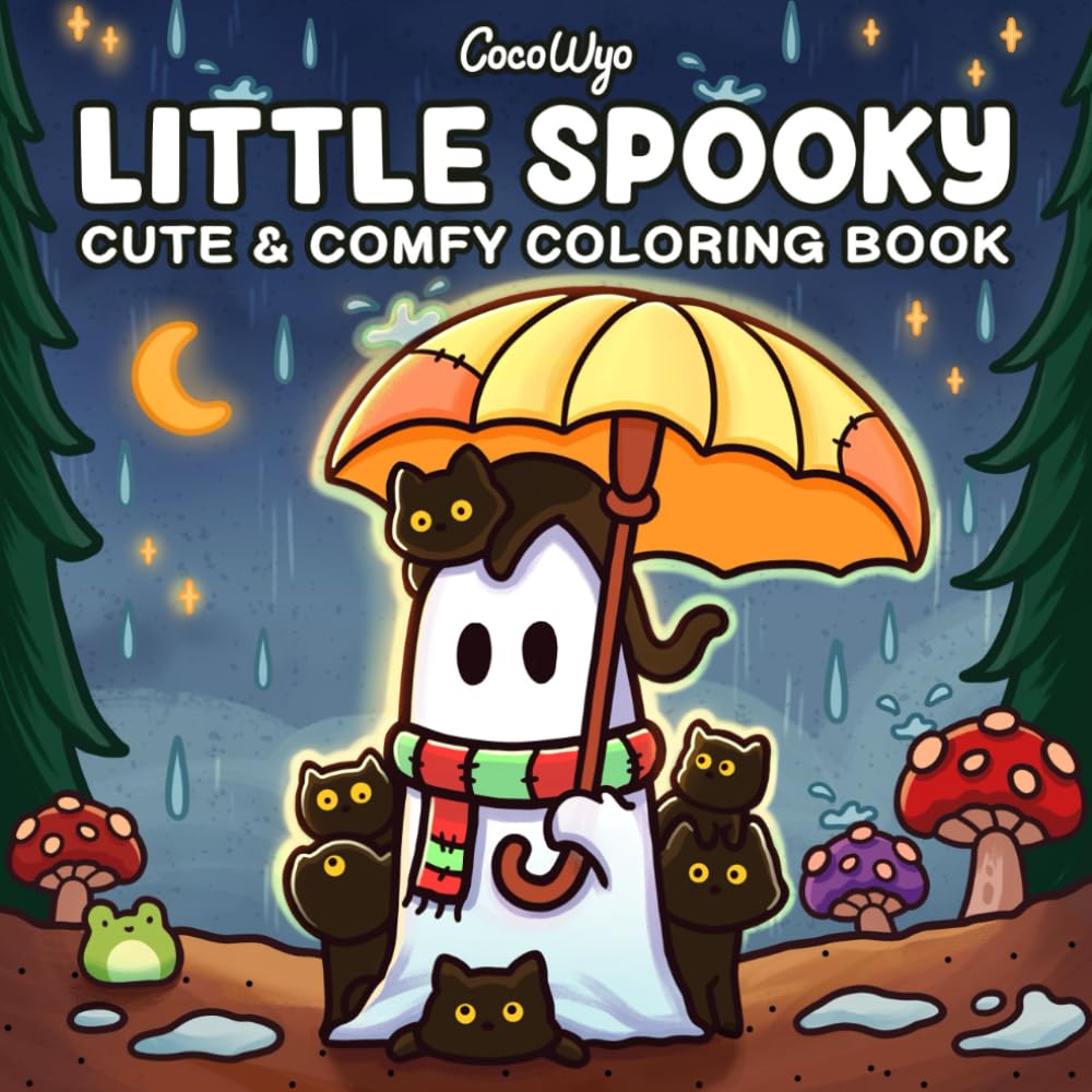 Libro: Little Spooky: Coloring Book for Adults and Teens Featuring Cute Creepy Creatures in Cozy Hygge Moments for Relaxation