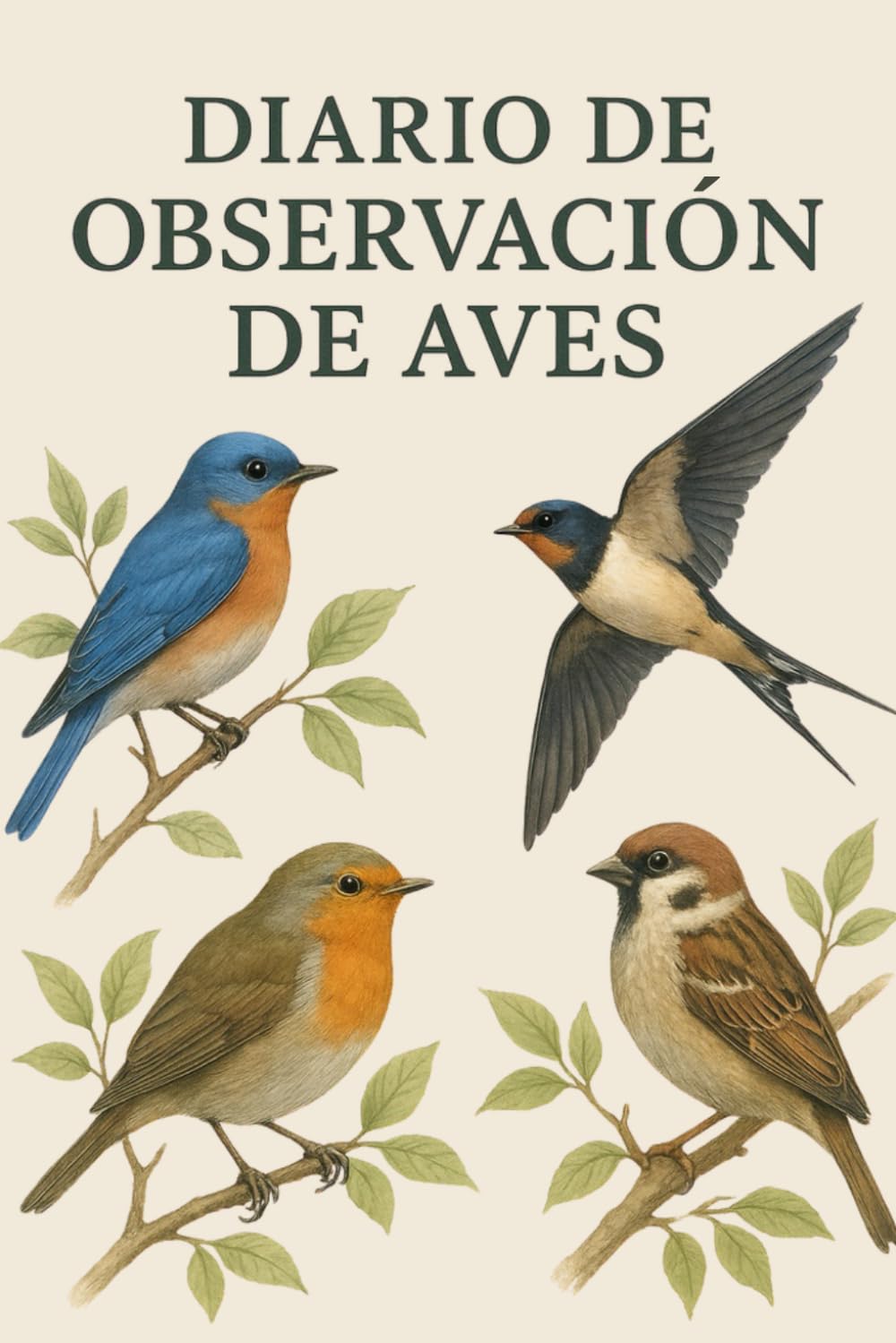 Libro: Diario de Observación de Aves. Cuaderno de Campo para el Registro de Avistamientos: Logbook de Ornitología para Anotar Especies, Hábitat y ... Naturaleza y Birdwatching. (Spanish Edition)
