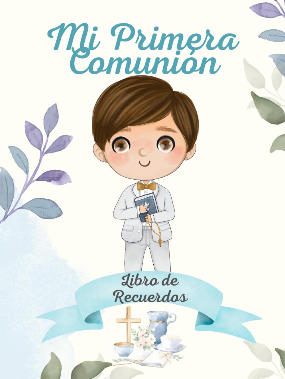 Libro de firmas Mi primera Comunión para Niños: Dedicatorias de Invitados, Sentimientos, Familiares y amigos, Fotografías, Lista de Regalos | Álbum Firmas y Fotos Recuerdo