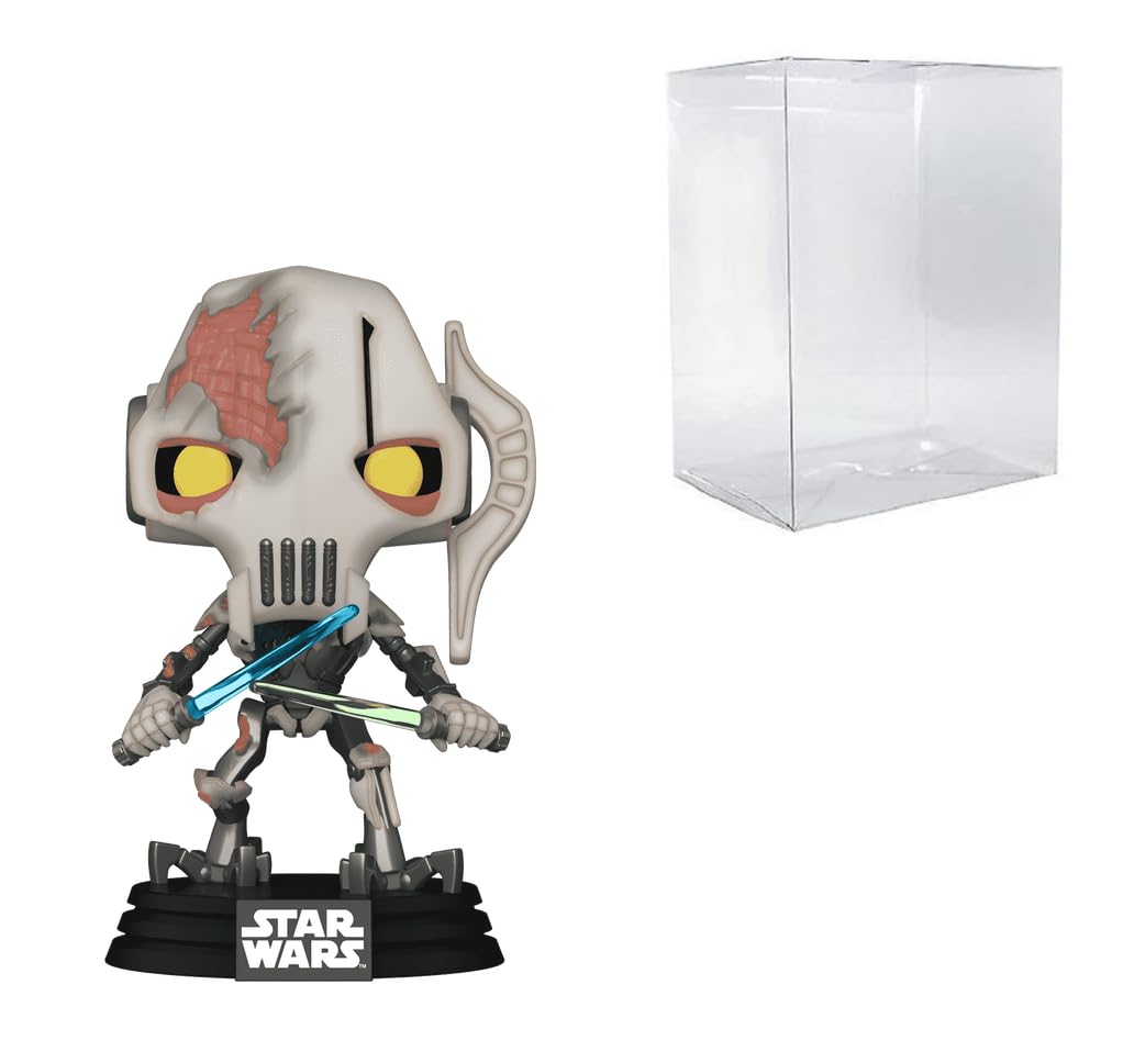 Funko Pop: POP! Star Wars - General Grievous with Battle Damage #646 Exclusivo Bundled with Compatible Box Protector Case
