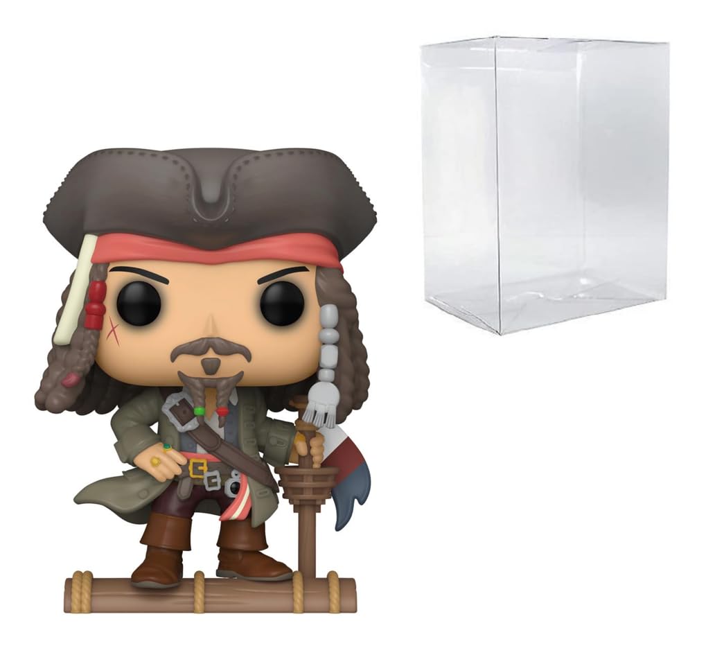 Funko Pop: POP! Movies: Pirates of The Caribbean - Jack Sparrow (Opening) #1482 Specialty Series Bundled with Compatible Box Protector Case