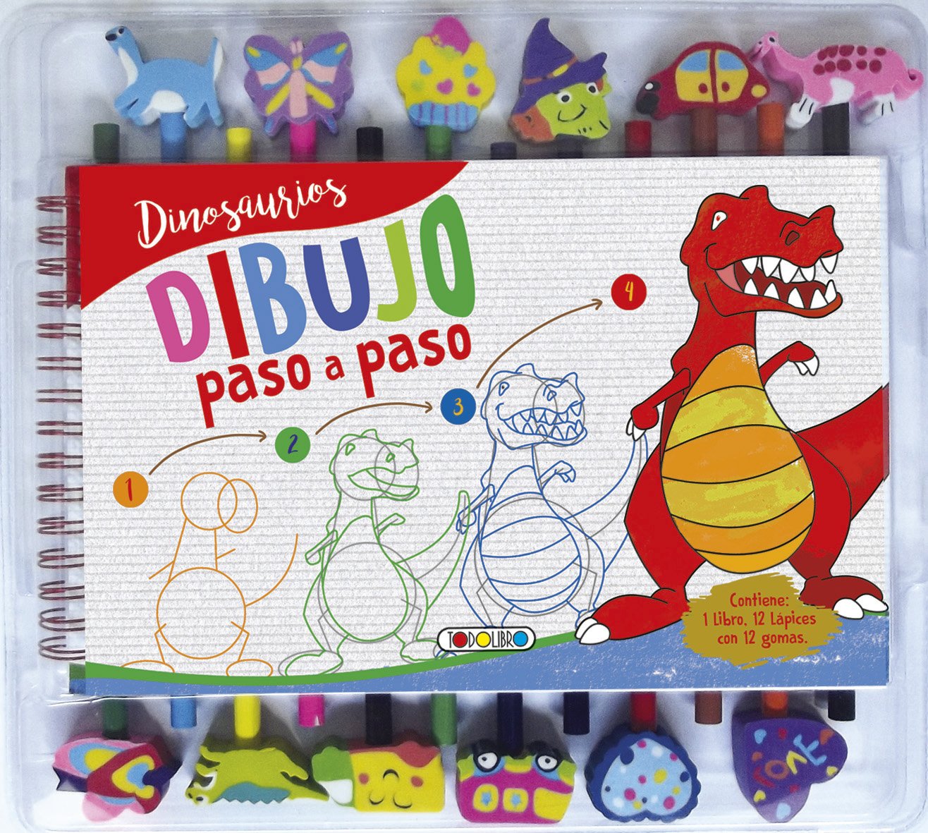 Libro: Dinosaurios, dibujo paso a paso