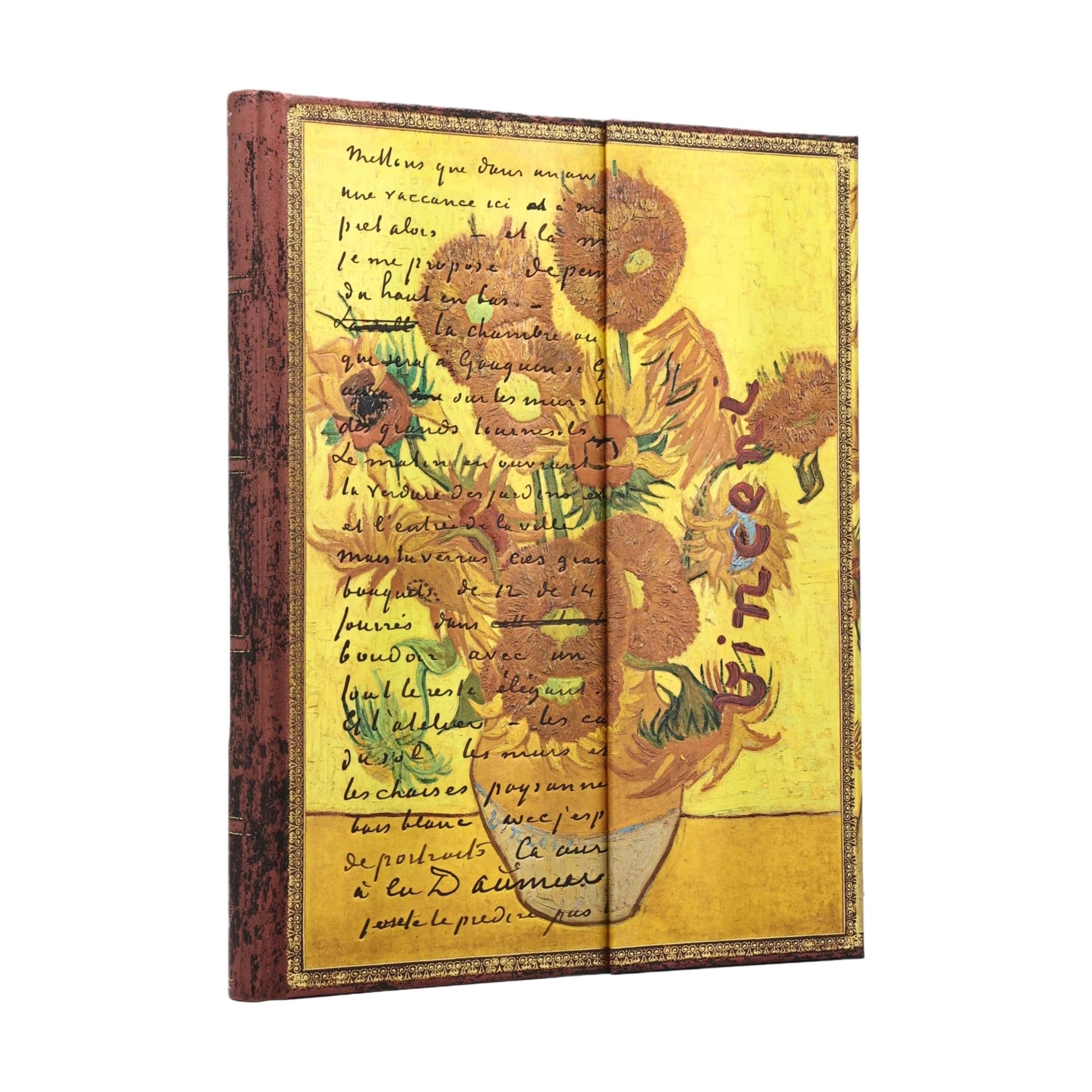 Van Gogh Sunflowers (Embellished Manuscripts Collection) Ultra Lined Hardcover Journal (Elastic Band Closure): The Van Gogh Museum