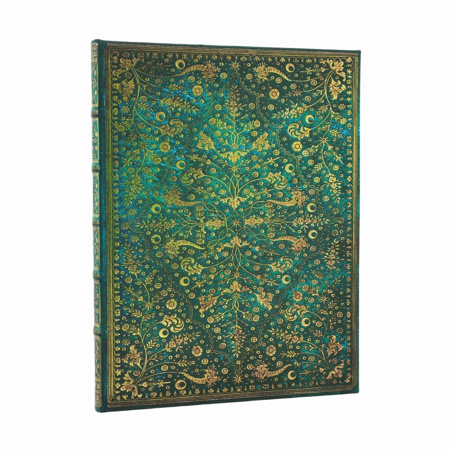 Libro: Emerald Flower Ultra Lined Hardcover Journal, 144pg, 120GSM, Marsh's Library by Paperblanks (Nature's Grace)