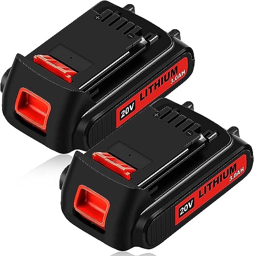 Paquete-de-2-baterías-de-repuesto-LBXR20-de-20-V-y-3-Ah-máx.-para-Black-&-Decker-(20-V).-Compatible-con-las-baterías-de-20-V-LB20,-LBX20,-LST220,-LBXR2020-OPE,-LBXR20B-2-y-LB2X4020-(rojas).