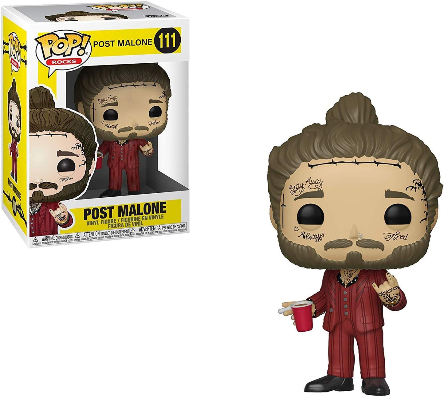Funko Pop! Música: Post Malone - Post Malone Includes Collectible Figura, Multicolor