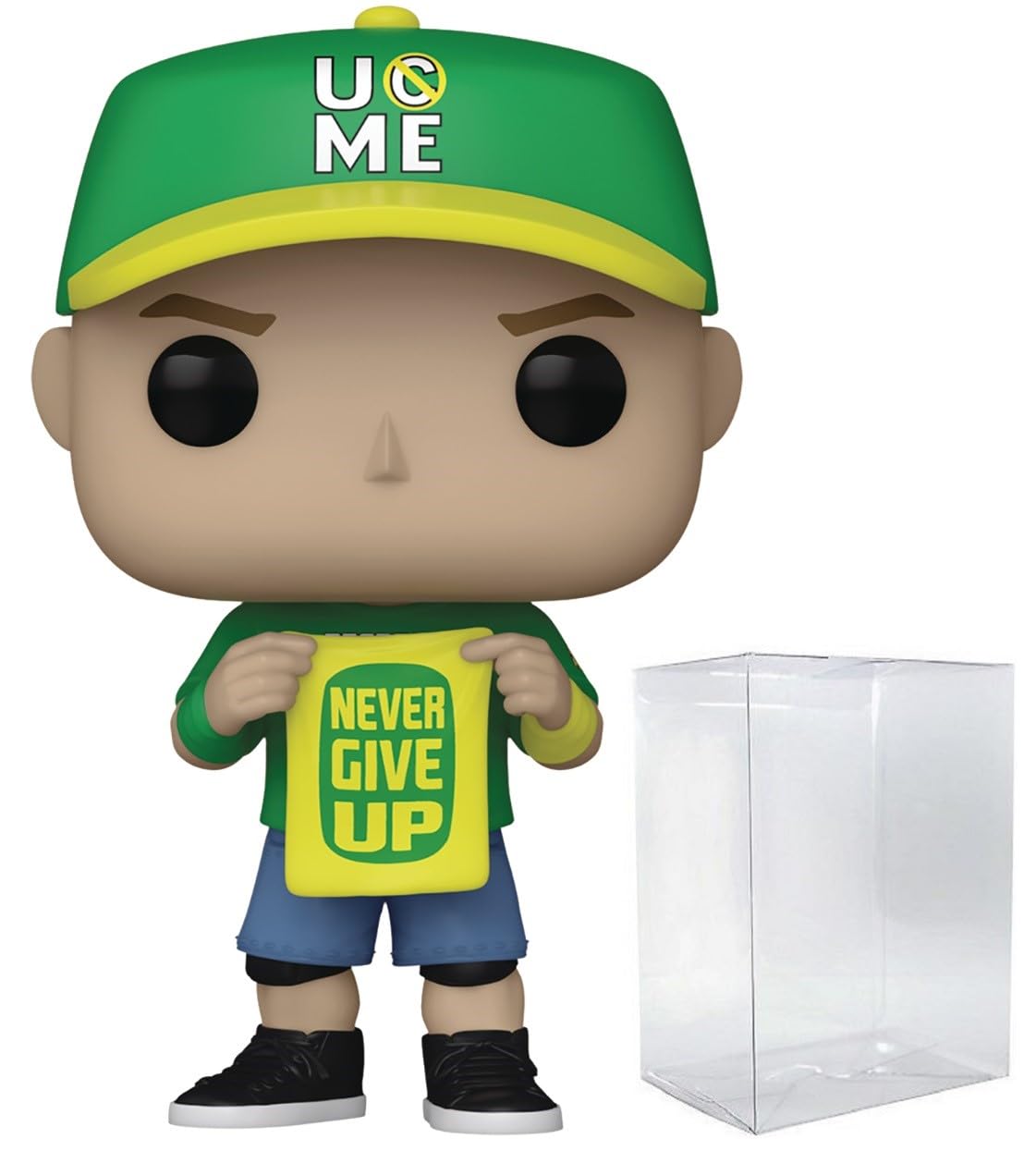 Funko Pop: POP WWE: John Cena (Never Give Up) Funko Figura de Vinilo (Bundled with Compatible Box Protector Case), Multicolor, 3.75 Pulgadas