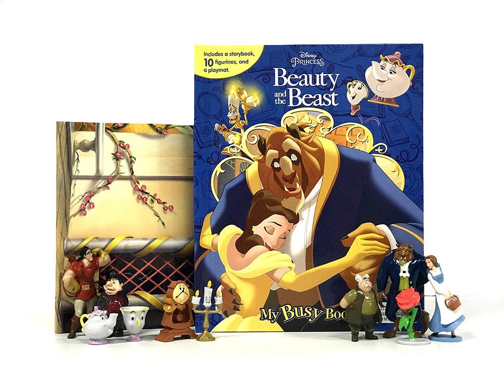 Libro: Disney Beauty and the Beast My Busy Books - Storybook, 10 figurines, playmat