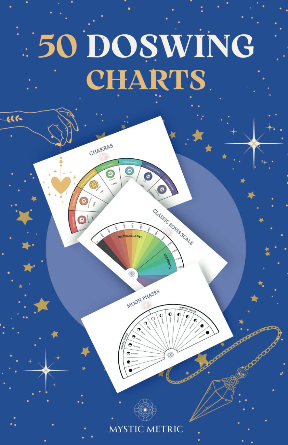 Libro: 50 Pendulum Charts for Dowsing Pendulum - Dowsing Charts MysticMetric: Dowsing Charts for Energy Pendulum