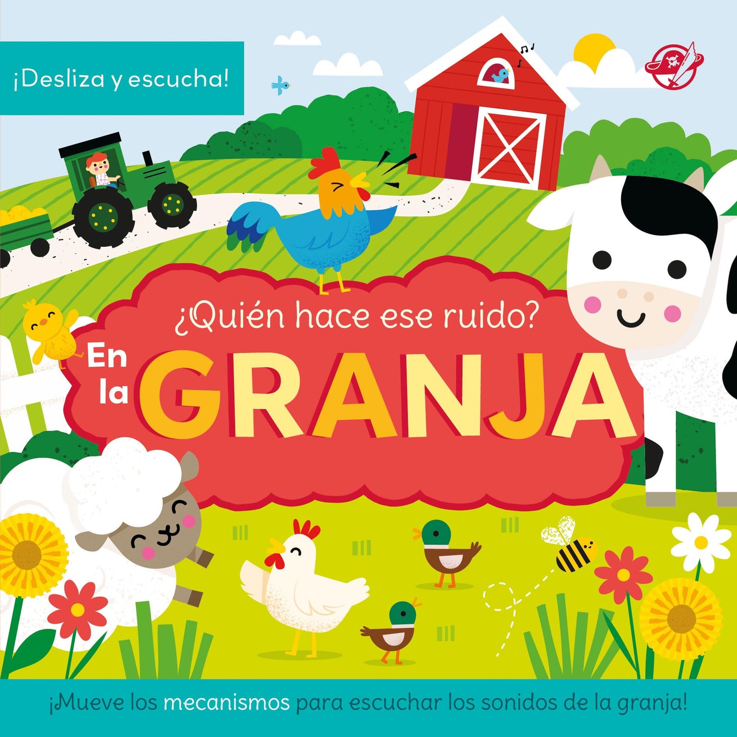 ¿Quién ha hecho este ruido? ¡Descubre los animales de la granja!: Cuento con sonidos para bebés. ¡Desliza el mecanismo y descubre qué animal se esconde tras cada página!: 5