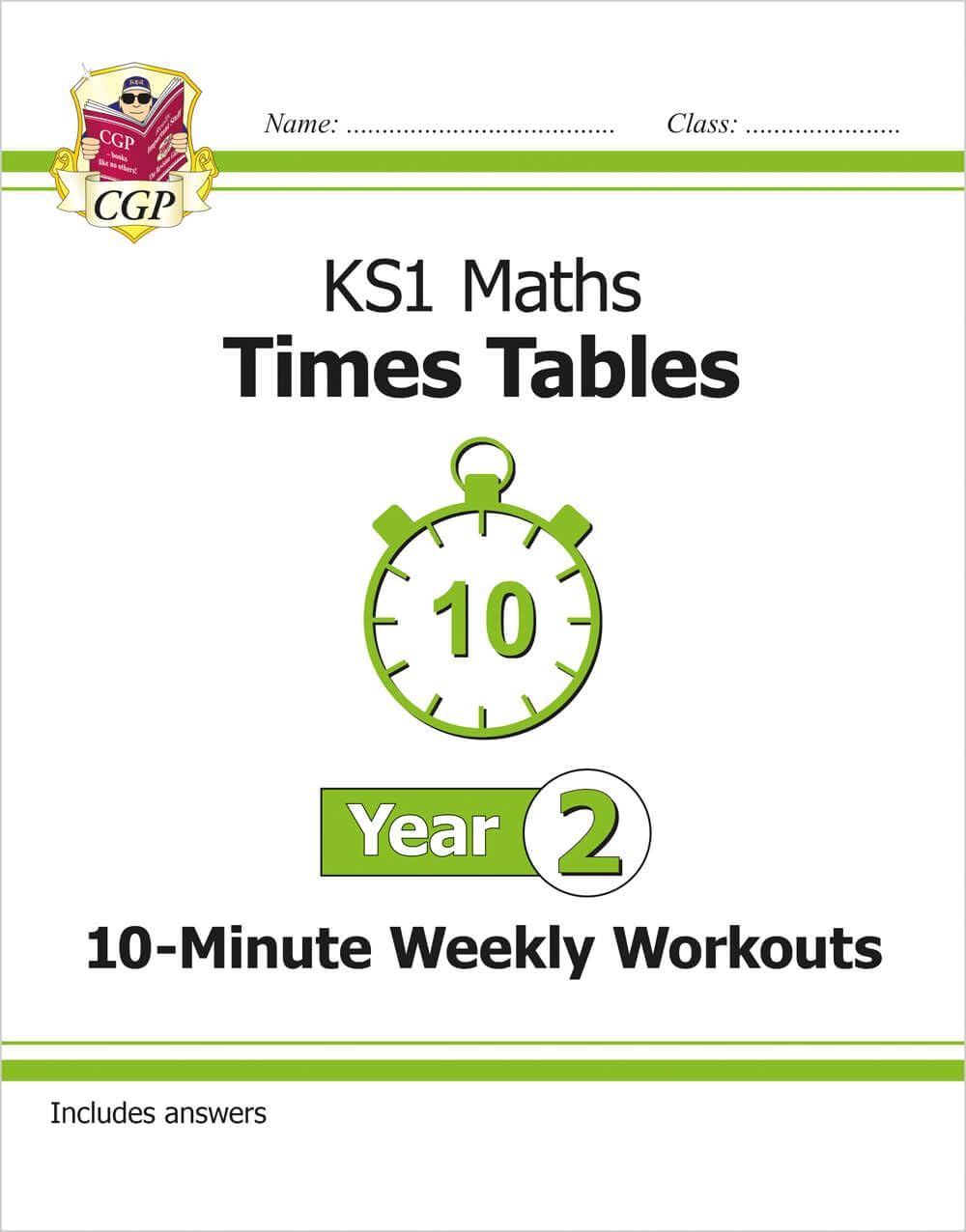 Libro: KS1 Year 2 Maths Times Tables 10-Minute Weekly Workouts (CGP Year 2 Maths)